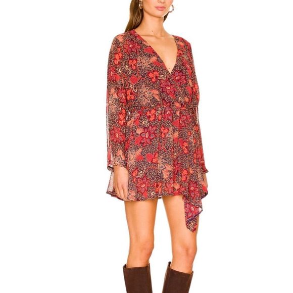 NWT Free People Teegan Mini Dress - Picture 6 of 7
